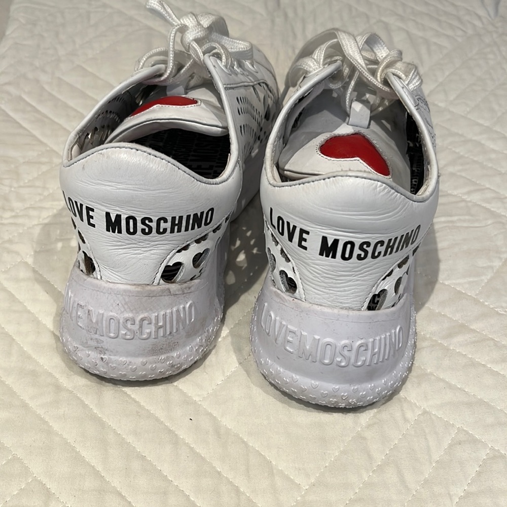 Love Moschino white sneakers.